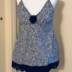 Reaction Kenneth Cole Leopard Bathing Suit! XL